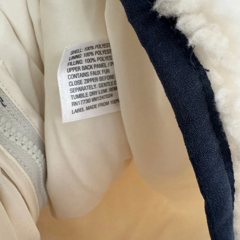 NEW Goodfellow & Co men’s beige full zip warm Sherpa sweater jacket coat large - Picture 3 of 5